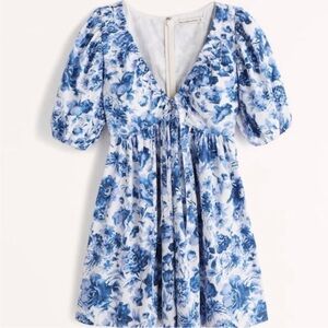 Abercrombie & Fitch Blue Floral Mini Dress XS